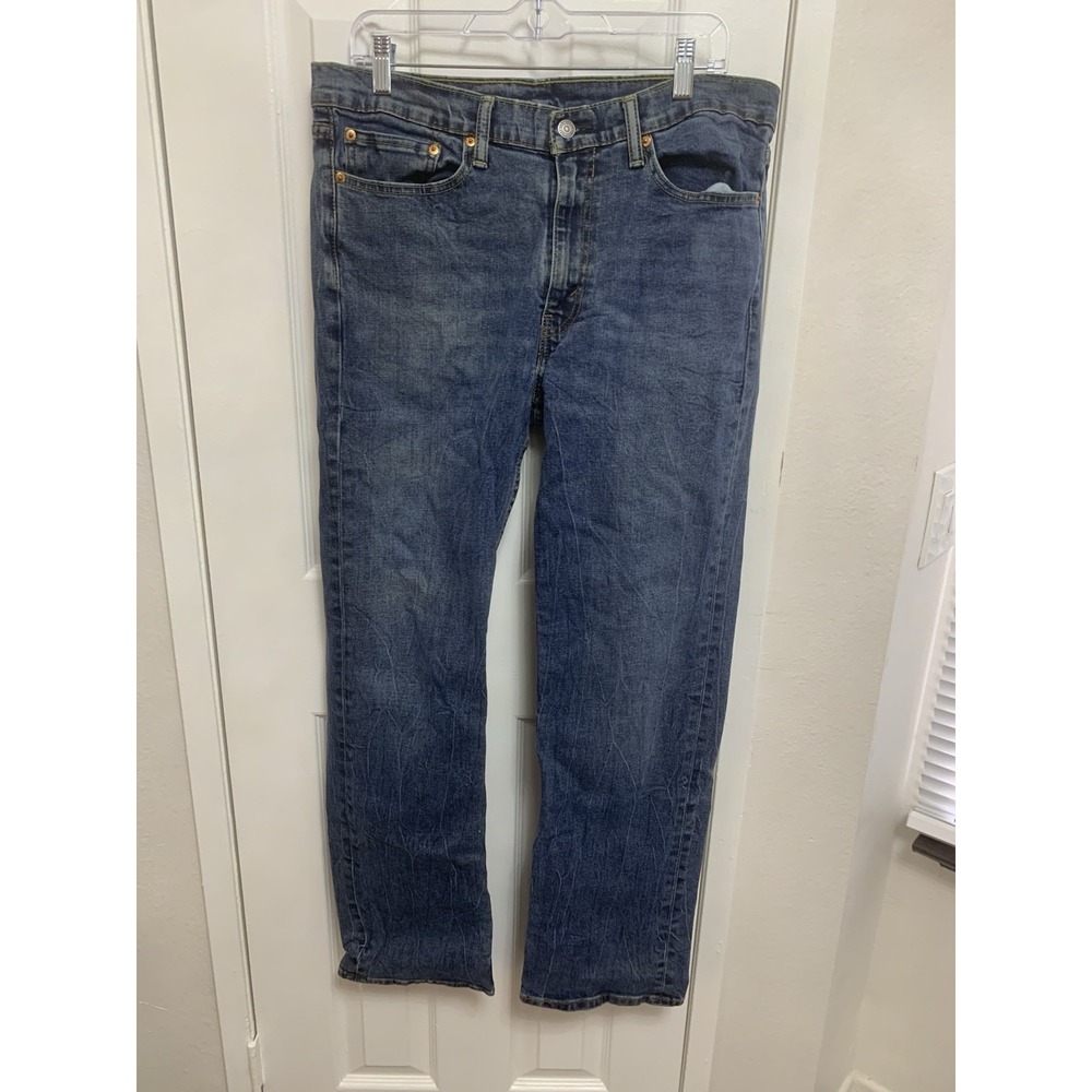 Levis 514 Straight Blue Jeans 36 x 31